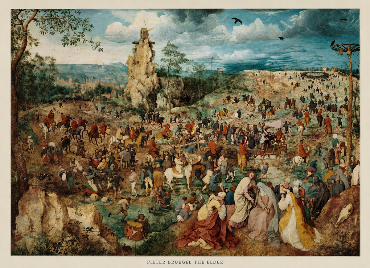Pieter Bruegel The Procession to Calvary No6 - Poster