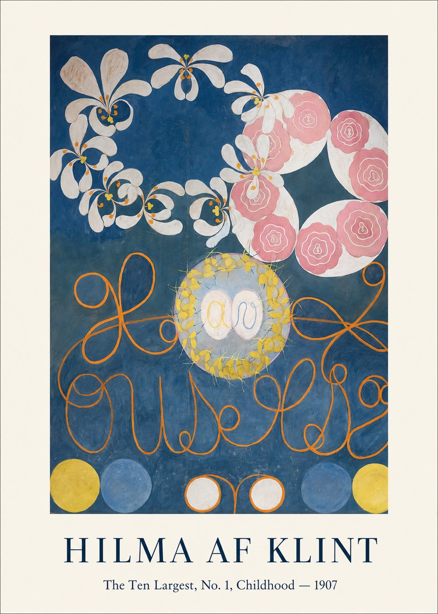 Hilma af Klint The Ten Largest, No. 1, Childhood I No1 - Poster