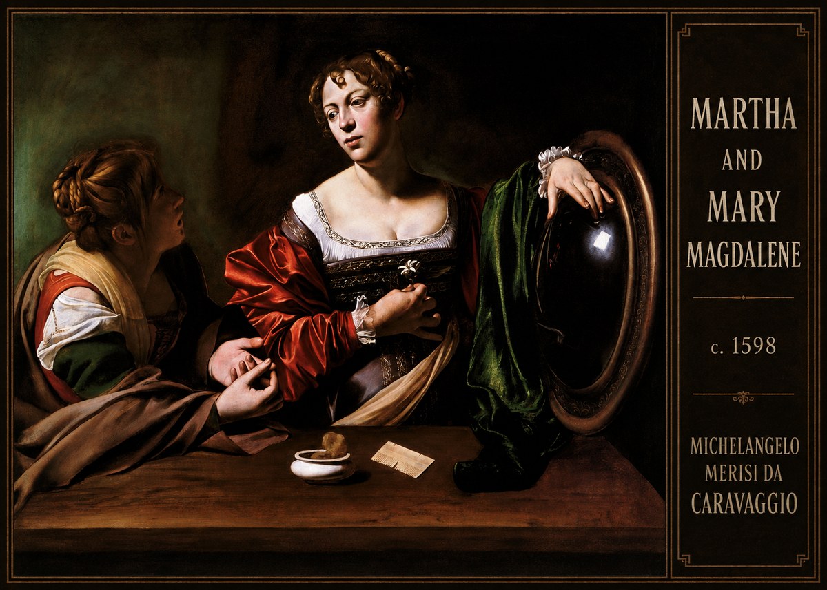 Michelangelo Merisi da Caravaggio Martha and Mary Magdalene No3 - Poster