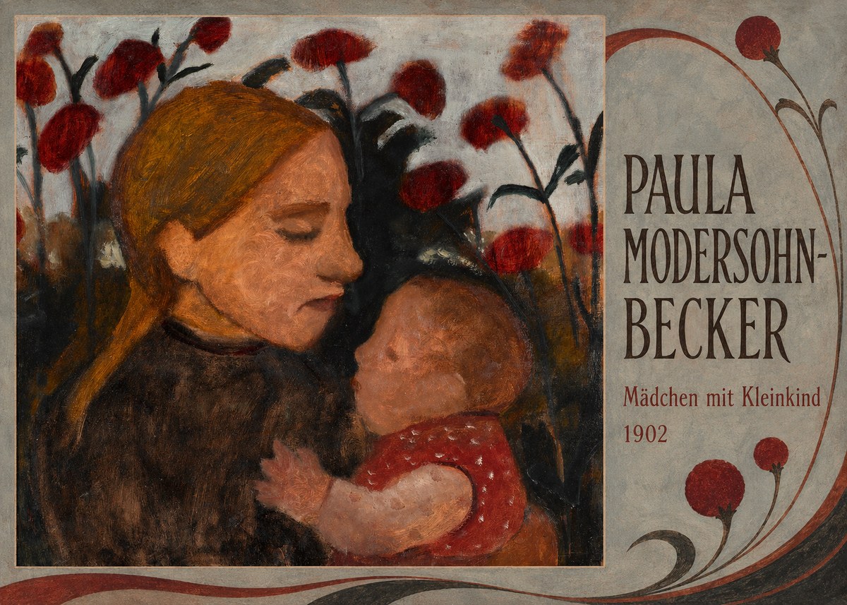Paula Modersohn-Becker Mädchen Mit Kleinkind II No2 - Poster