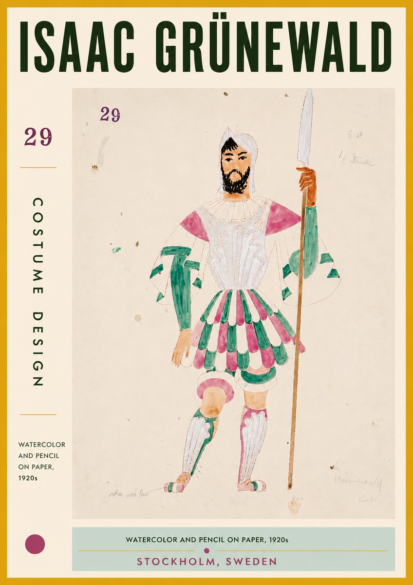 Isaac Grünewald Costume Design No. 29 No5 - Poster