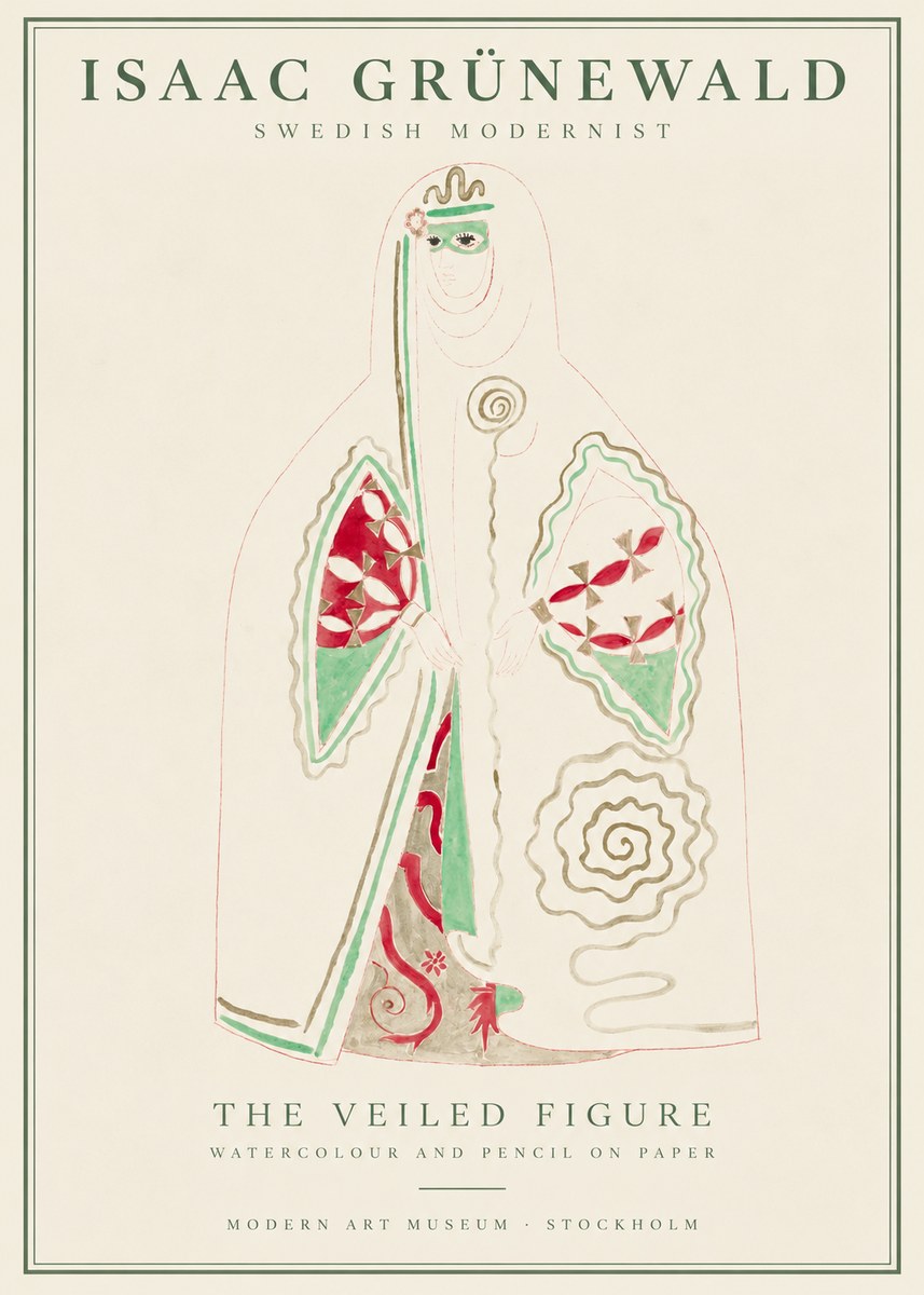 Isaac Grünewald The Veiled Figure No1 - Poster
