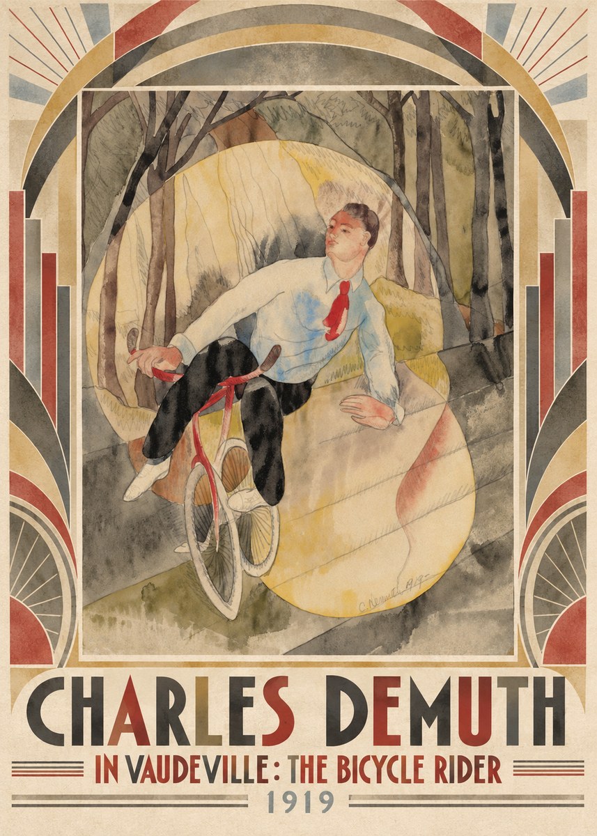 Charles Demuth In Vaudeville: the Bicycle Rider No5 - Poster