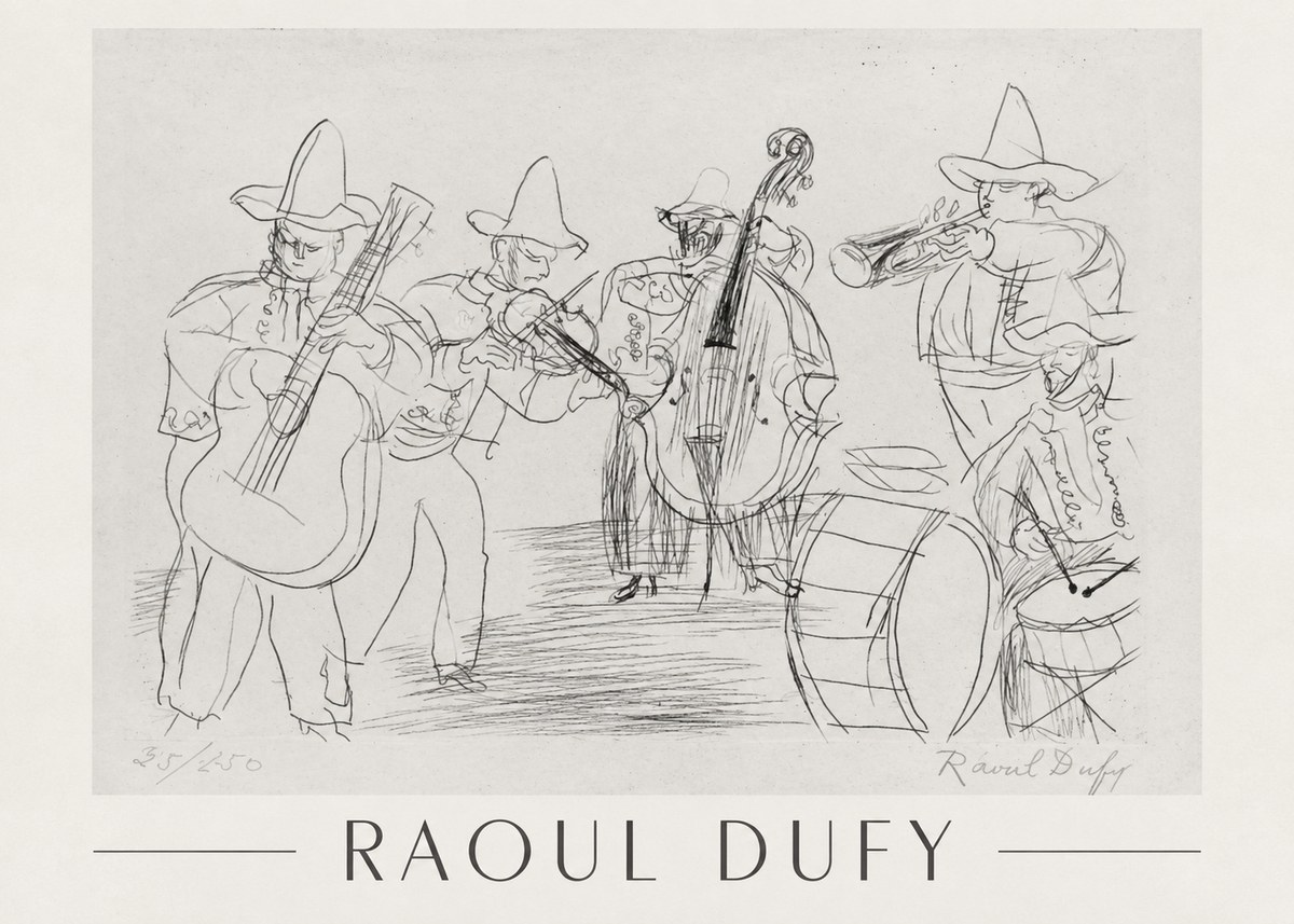 Raoul Dufy Musicians No1 - Poster