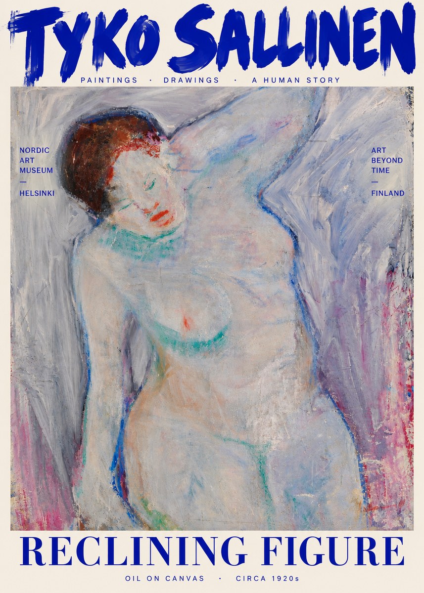 Tyko Sallinen Reclining Figure No3 - Poster