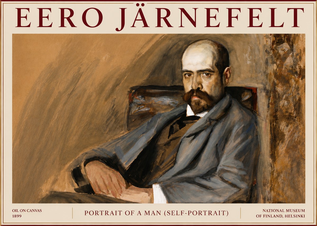 Eero Järnefelt Portrait of a Man (Self-portrait) No5 - Poster