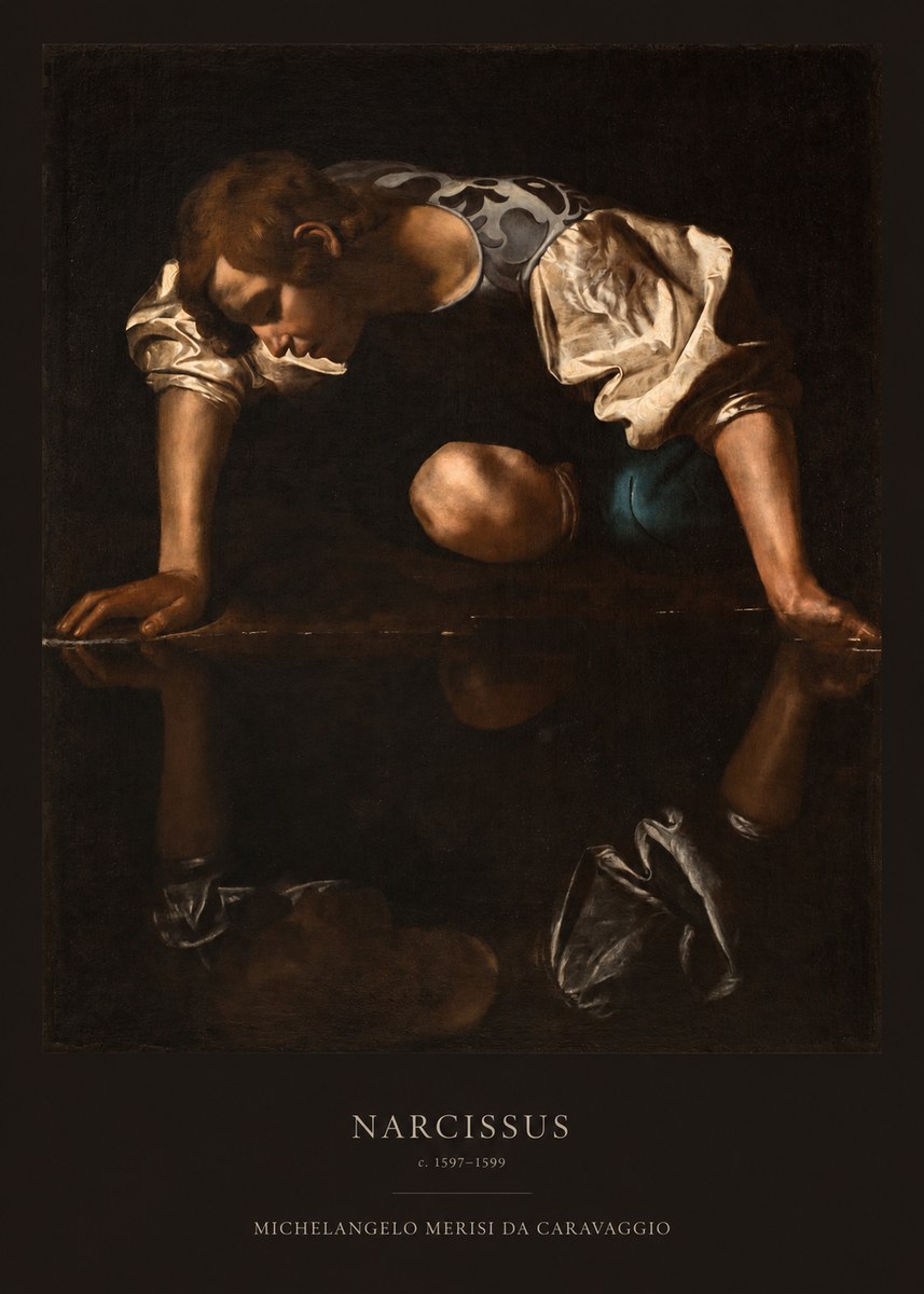 Michelangelo Merisi da Caravaggio Narcissus II No5 - Poster