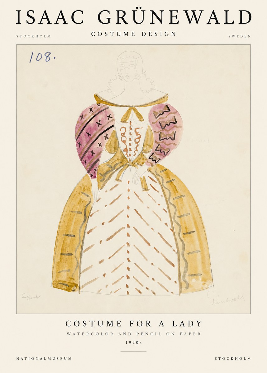 Isaac Grünewald Costume Design XII No2 - Poster