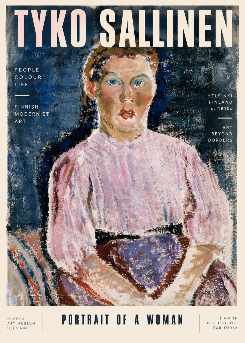 Tyko Sallinen Portrait of a Woman II No6 - Poster
