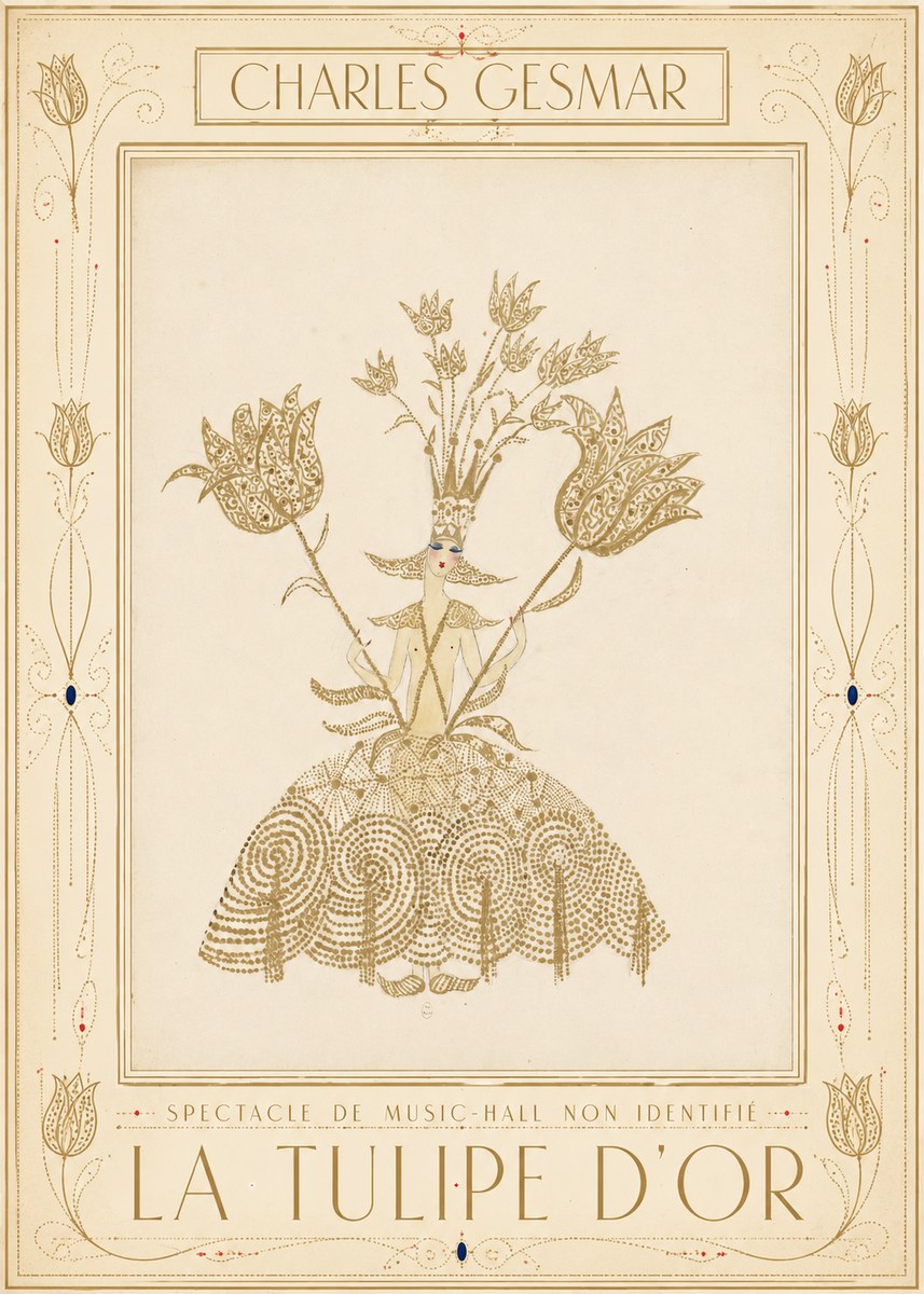 Charles Gesmar La Tulipe D'or No1 - Poster