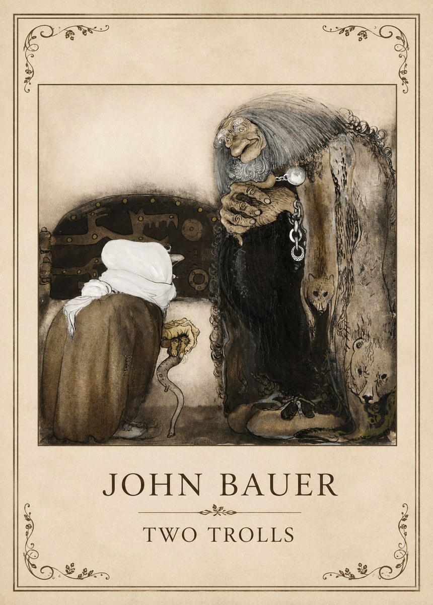 John Bauer Two Trolls No1 - Poster