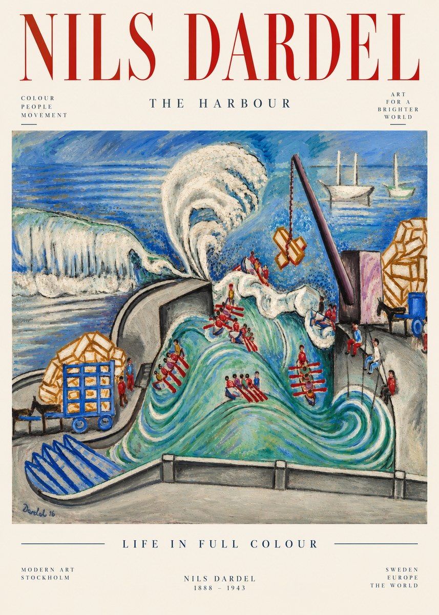 Nils Dardel The Harbour No5 - Poster
