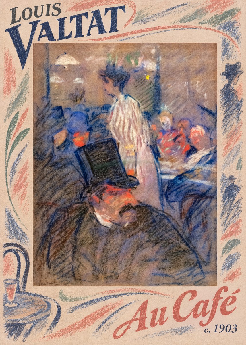 Louis Valtat Au Café No5 - Poster