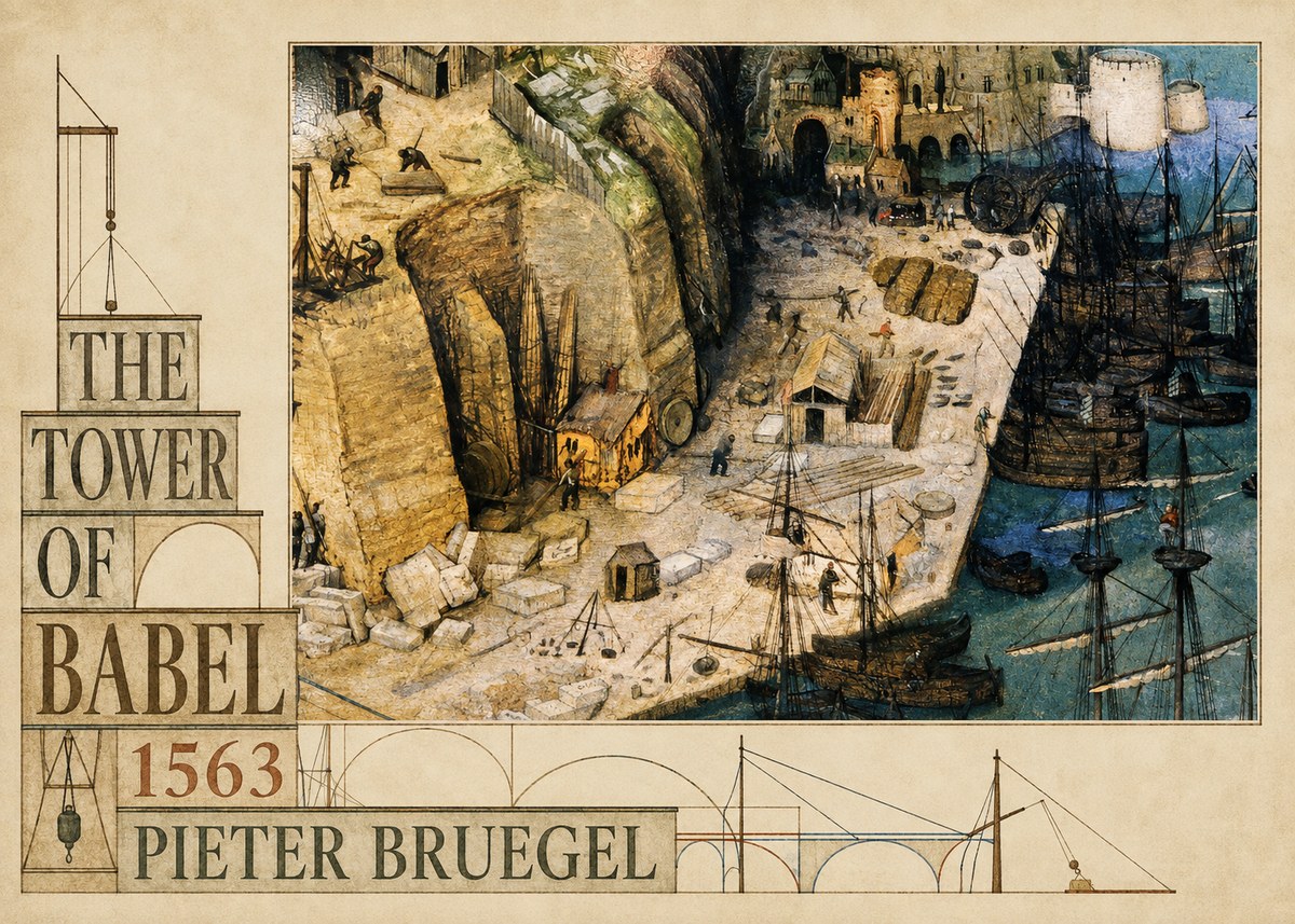 Pieter Bruegel The Tower of Babel XVIII No6 - Poster