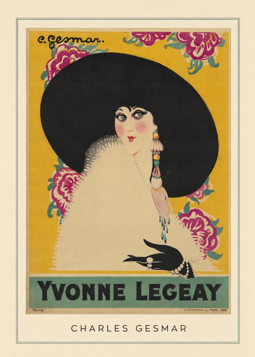 Charles Gesmar Yvonne Legeay No4 - Poster