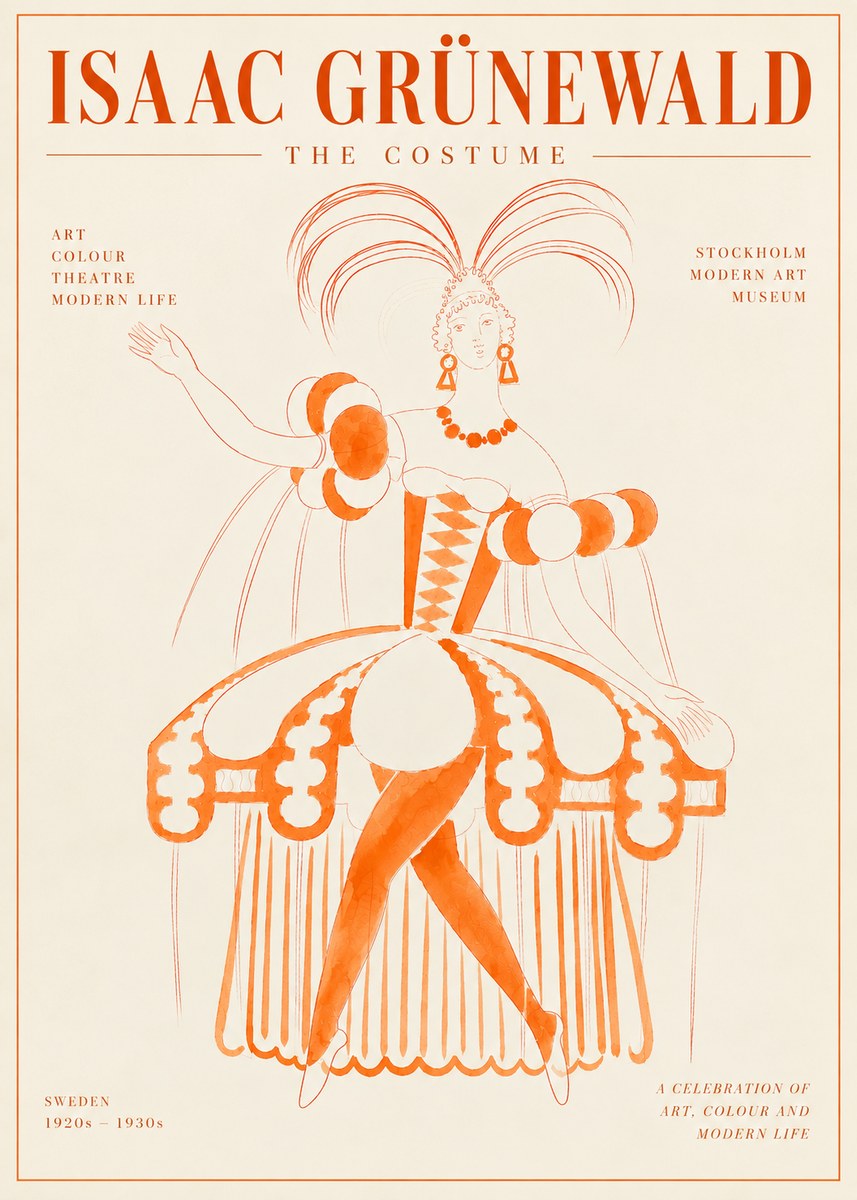 Isaac Grünewald The Costume II No6 - Poster
