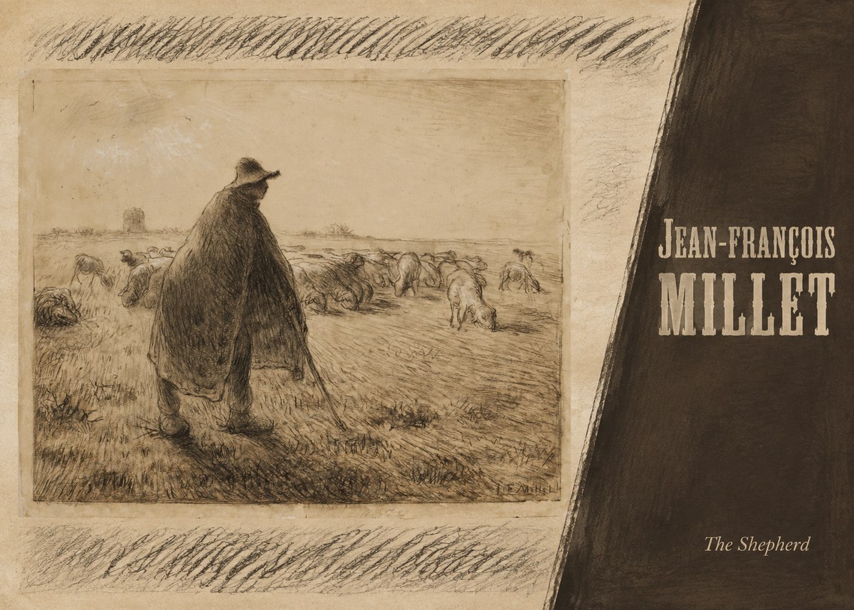 Jean-François Millet The Shepherd No5 - Poster