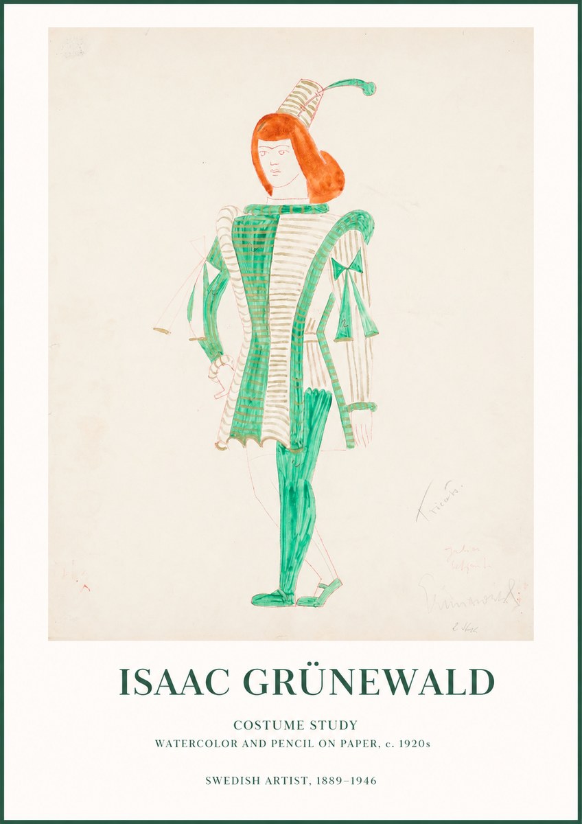 Isaac Grünewald The Harlequin No2 - Poster