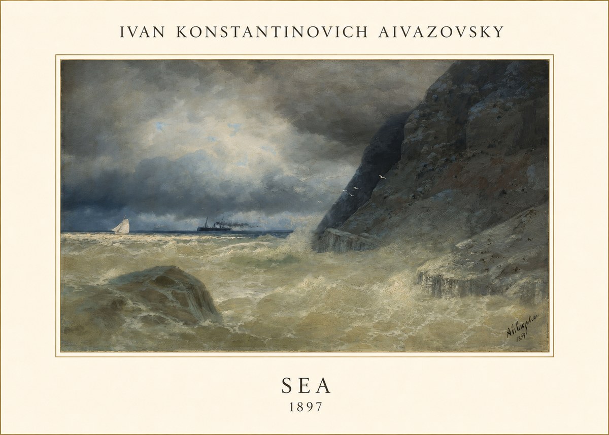 Ivan Konstantinovich Aivazovsky Sea No4 - Poster