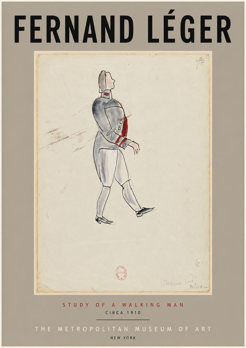 Fernand Léger Study of a Walking Man No4 - Poster