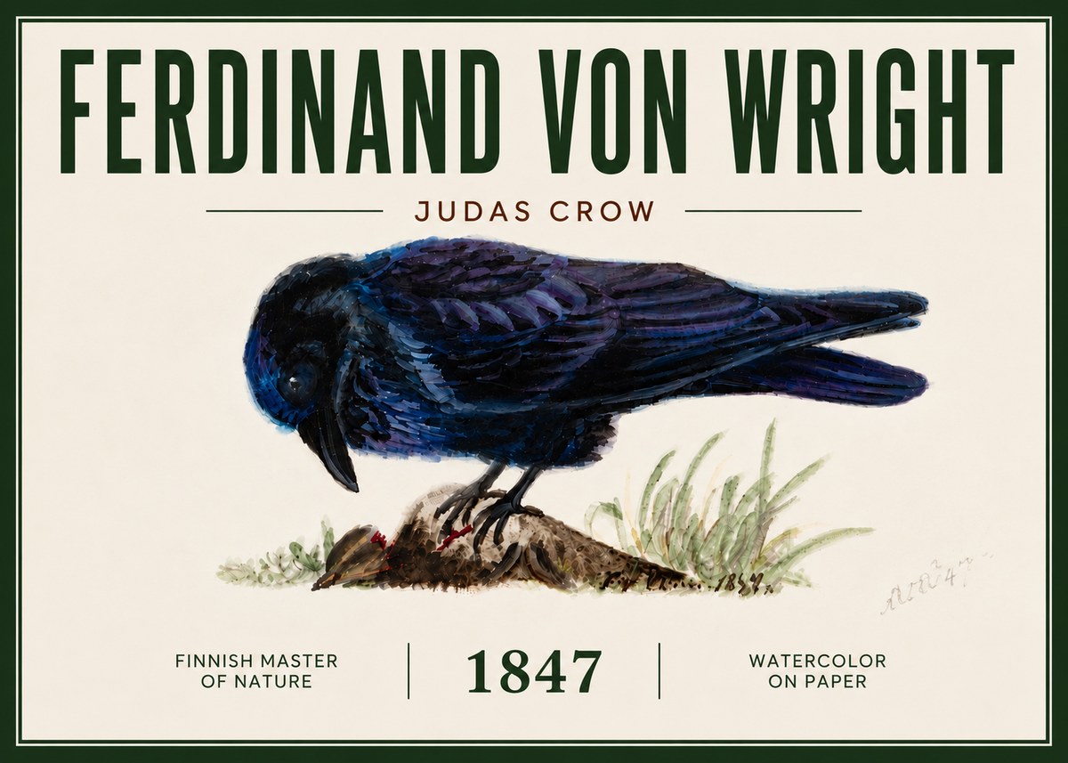 Ferdinand von Wright Judas Crow No4 - Poster