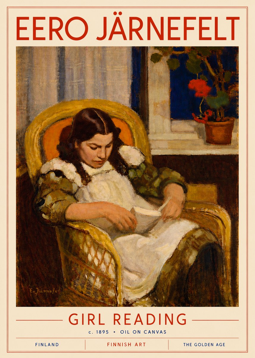 Eero Järnefelt Girl Reading No4 - Poster