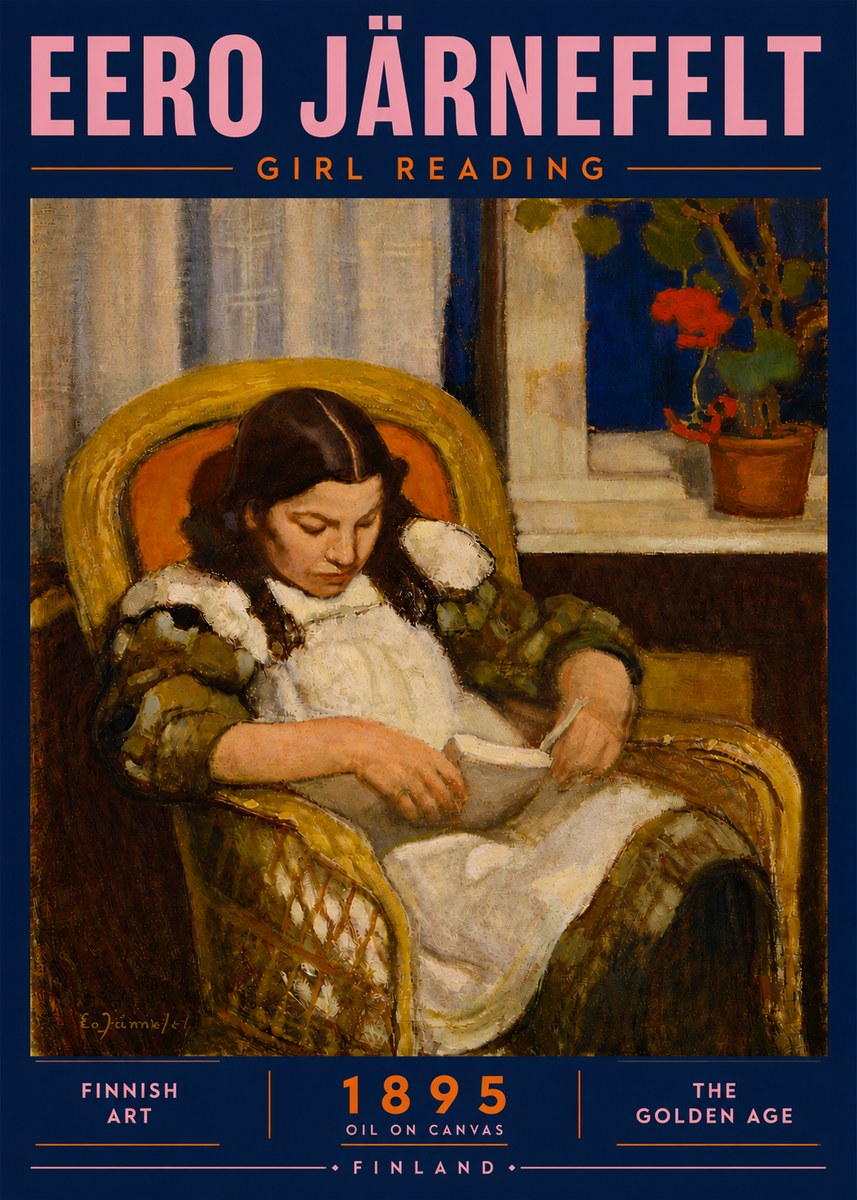 Eero Järnefelt Girl Reading No5 - Poster