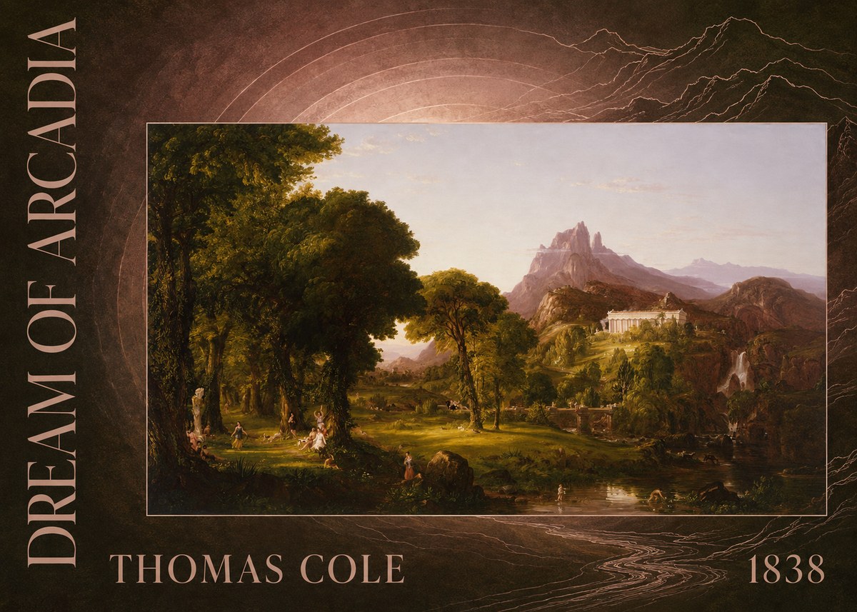 Thomas Cole The Dream of Arcadia No5 - Poster