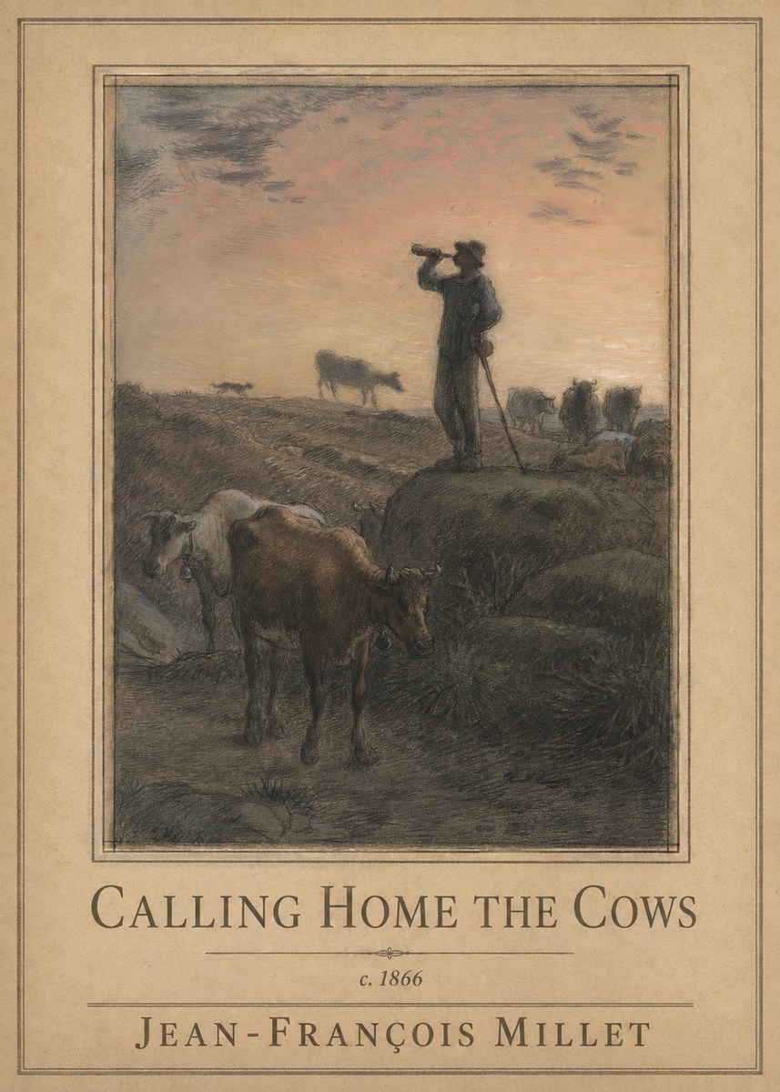 Jean-François Millet Calling Home the Cows No1 - Poster