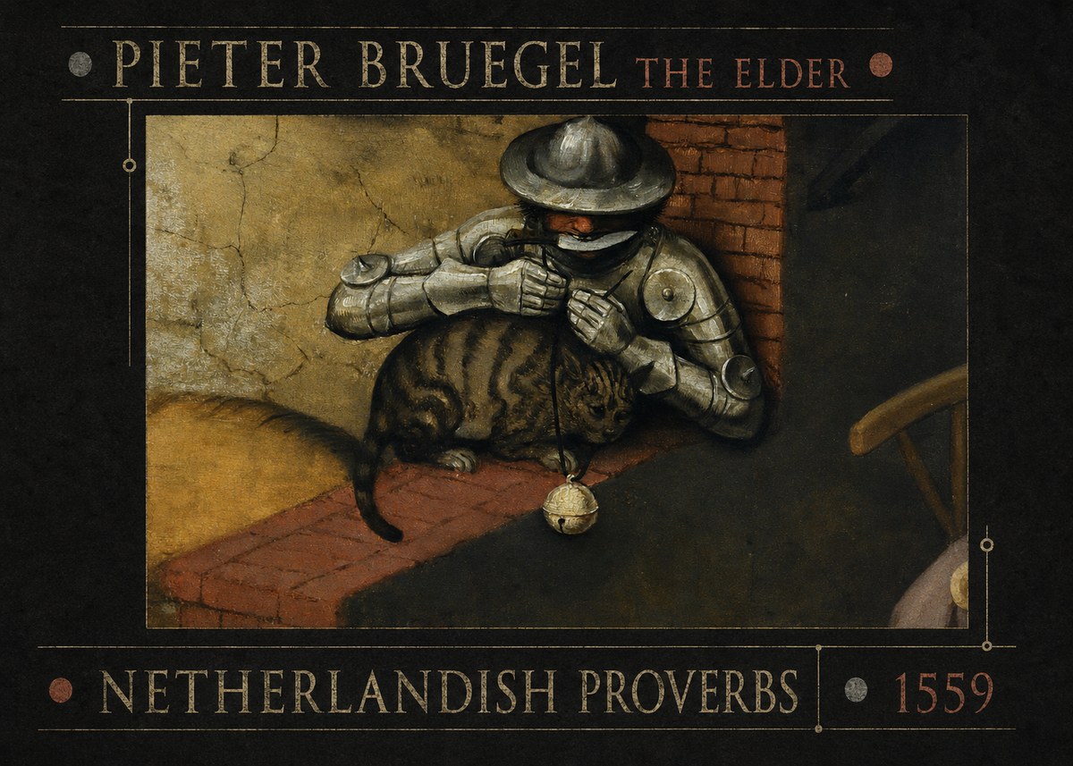 Pieter Bruegel Netherlandish Proverbs X No5 - Poster