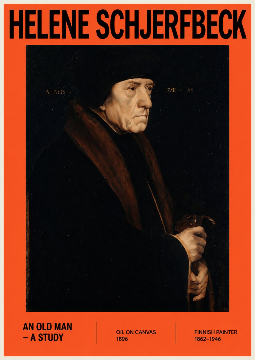 Helene Schjerfbeck An Old Man – a Study No2 - Poster