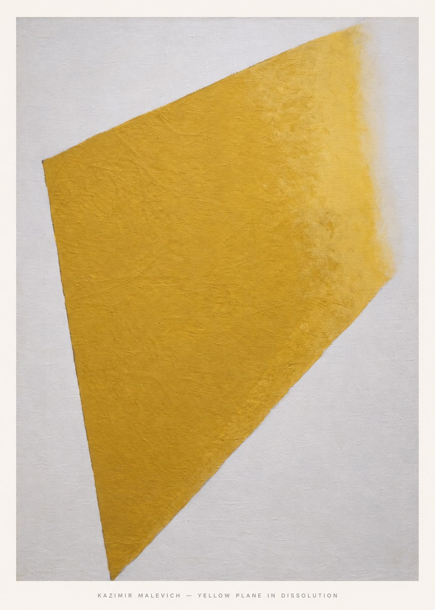 Kazimir Malevich Yellow Plane in Dissolution No6 - Poster
