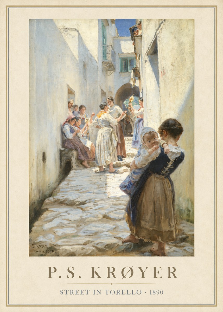 P.S. Krøyer Street in Torello No1 - Poster