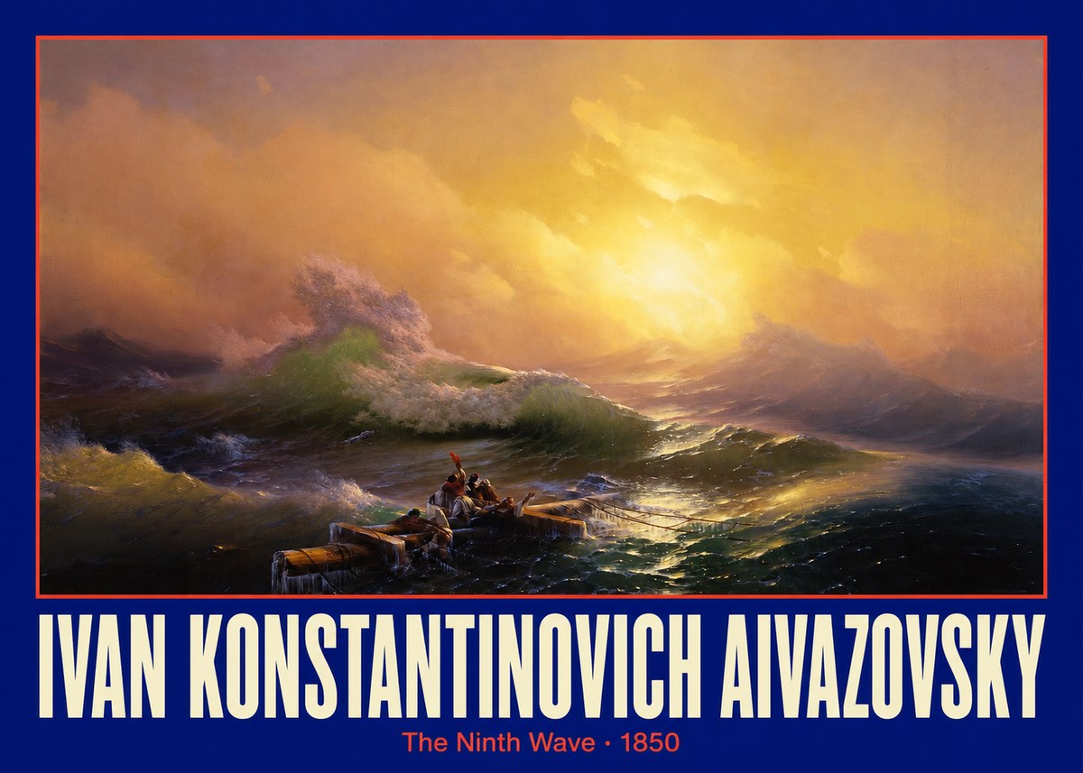 Ivan Konstantinovich Aivazovsky The Ninth Wave III No2 - Poster