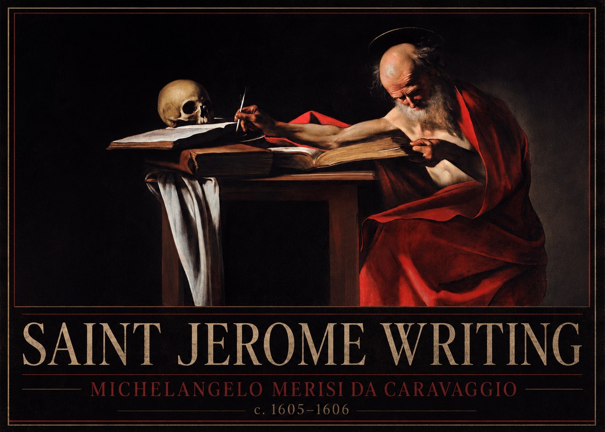 Michelangelo Merisi da Caravaggio Saint Jerome Writing IV No3 - Poster