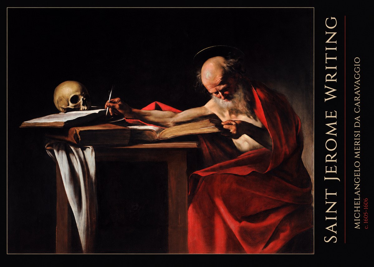 Michelangelo Merisi da Caravaggio Saint Jerome Writing IV No5 - Poster