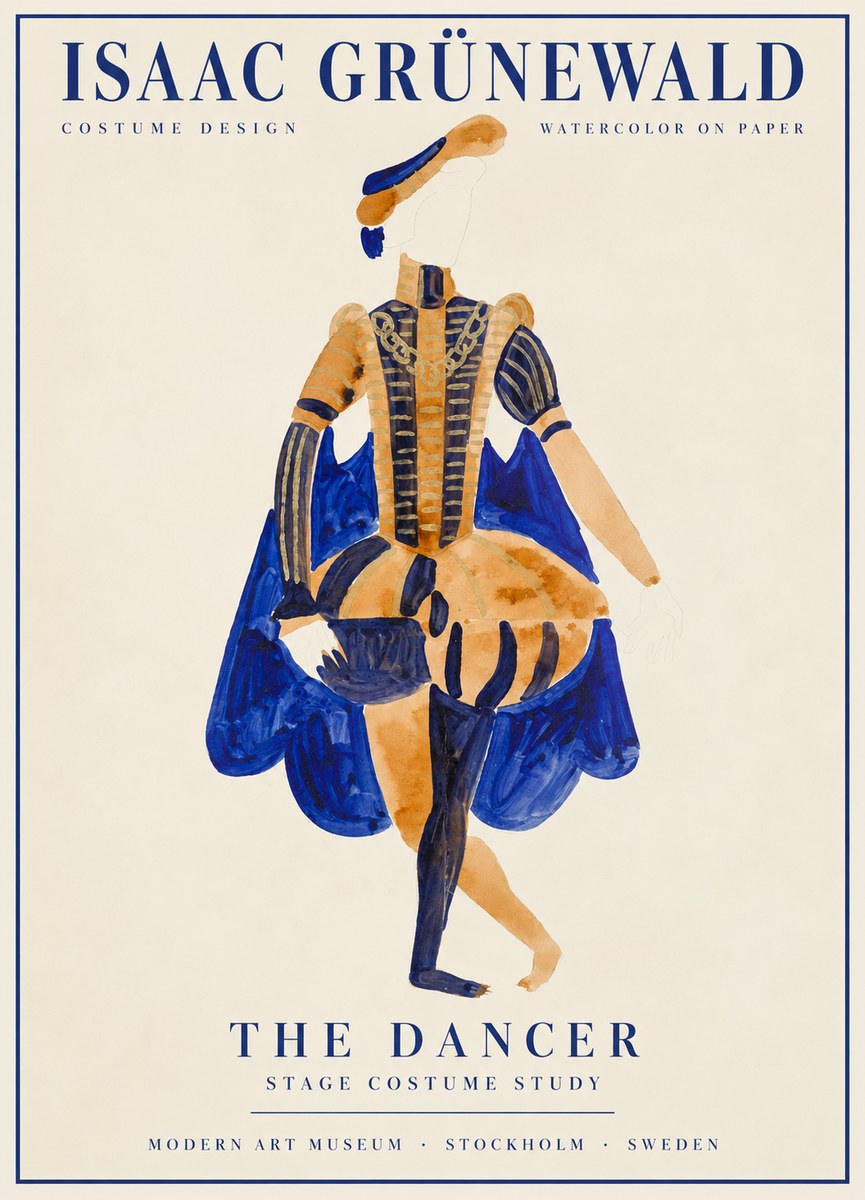 Isaac Grünewald Costume Design XV No2 - Poster