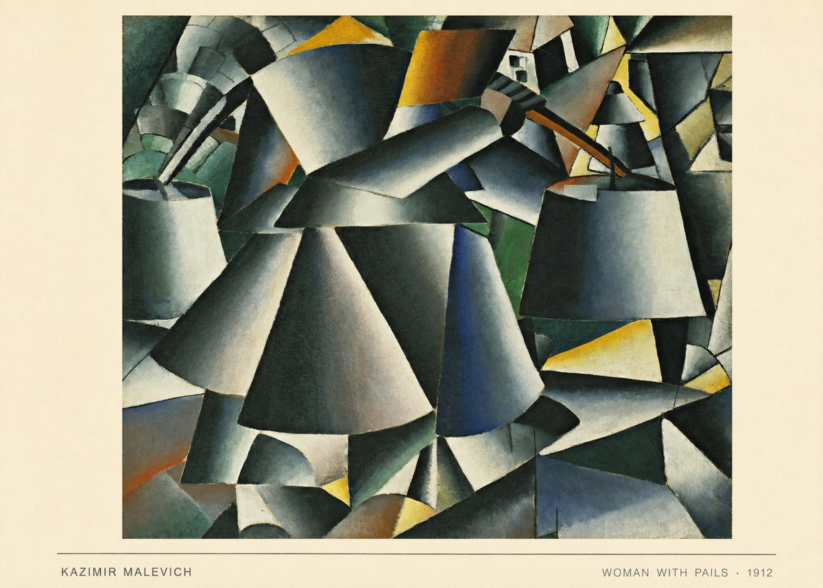 Kazimir Malevich Woman with Pails No6 - Poster