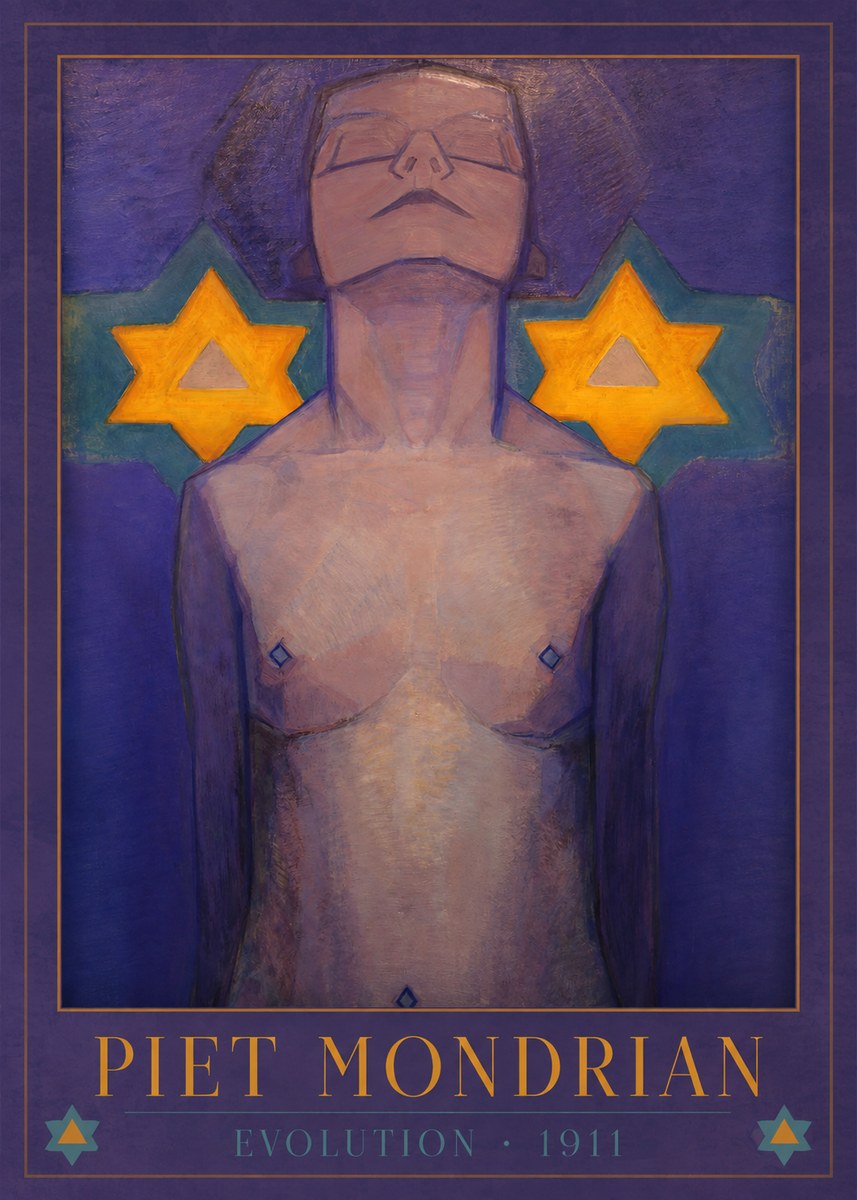 Piet Mondrian Evolution II No1 - Poster