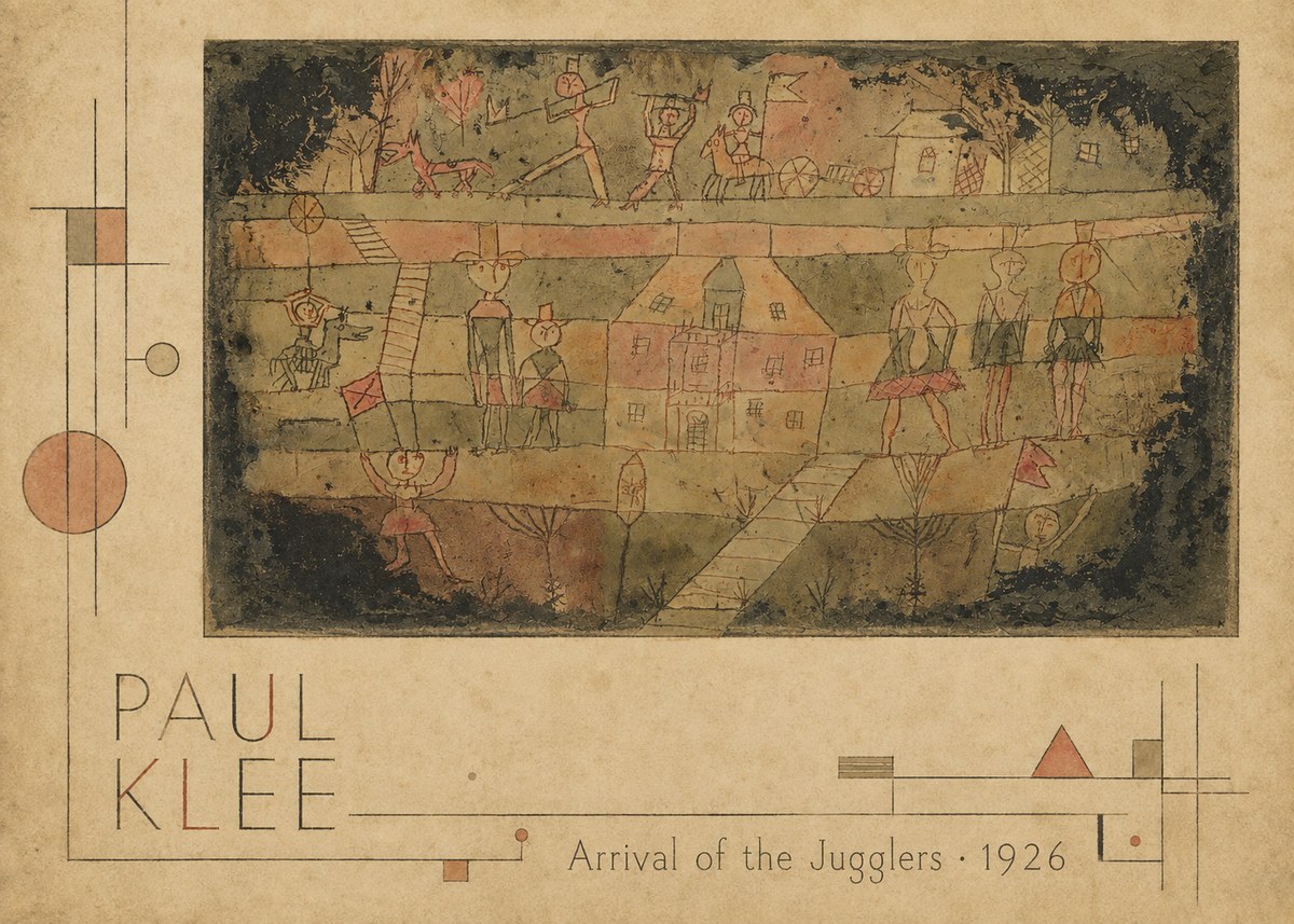 Paul Klee Arrival of the Jugglers No2 - Poster