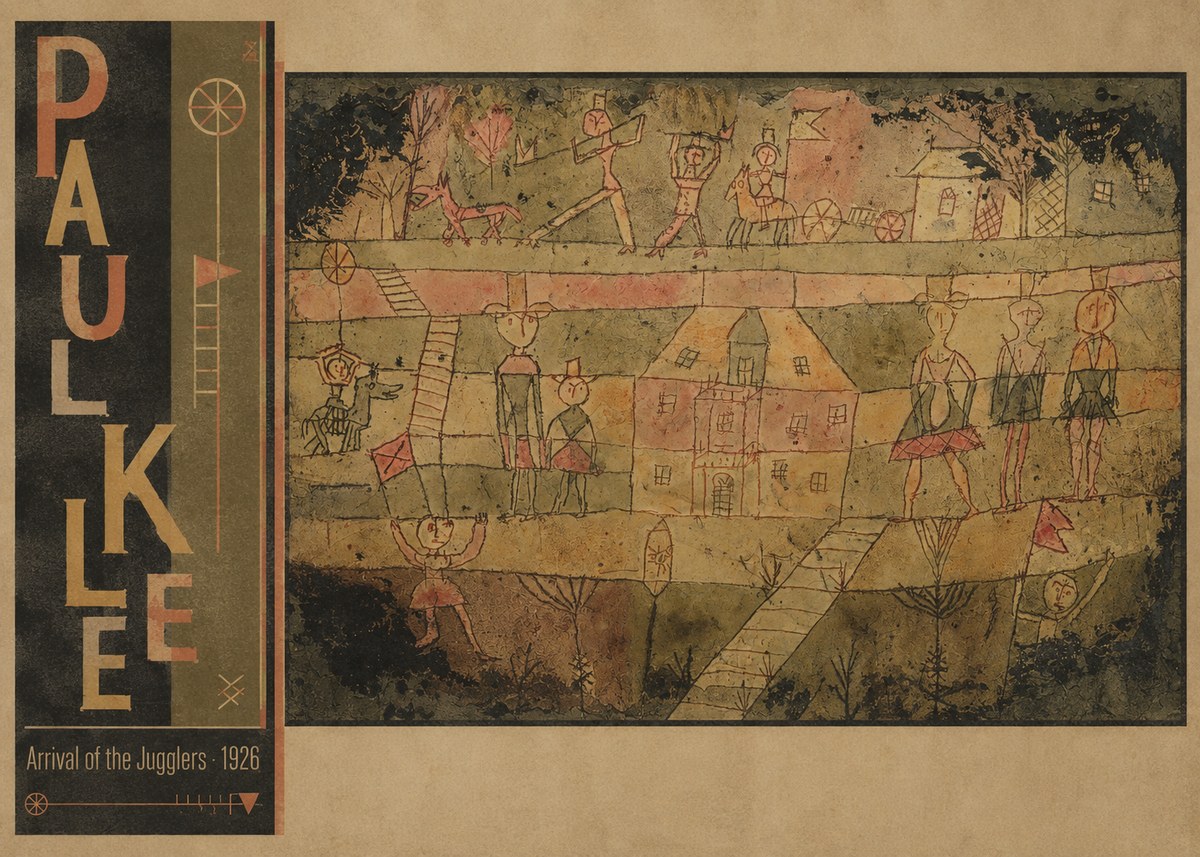 Paul Klee Arrival of the Jugglers No3 - Poster
