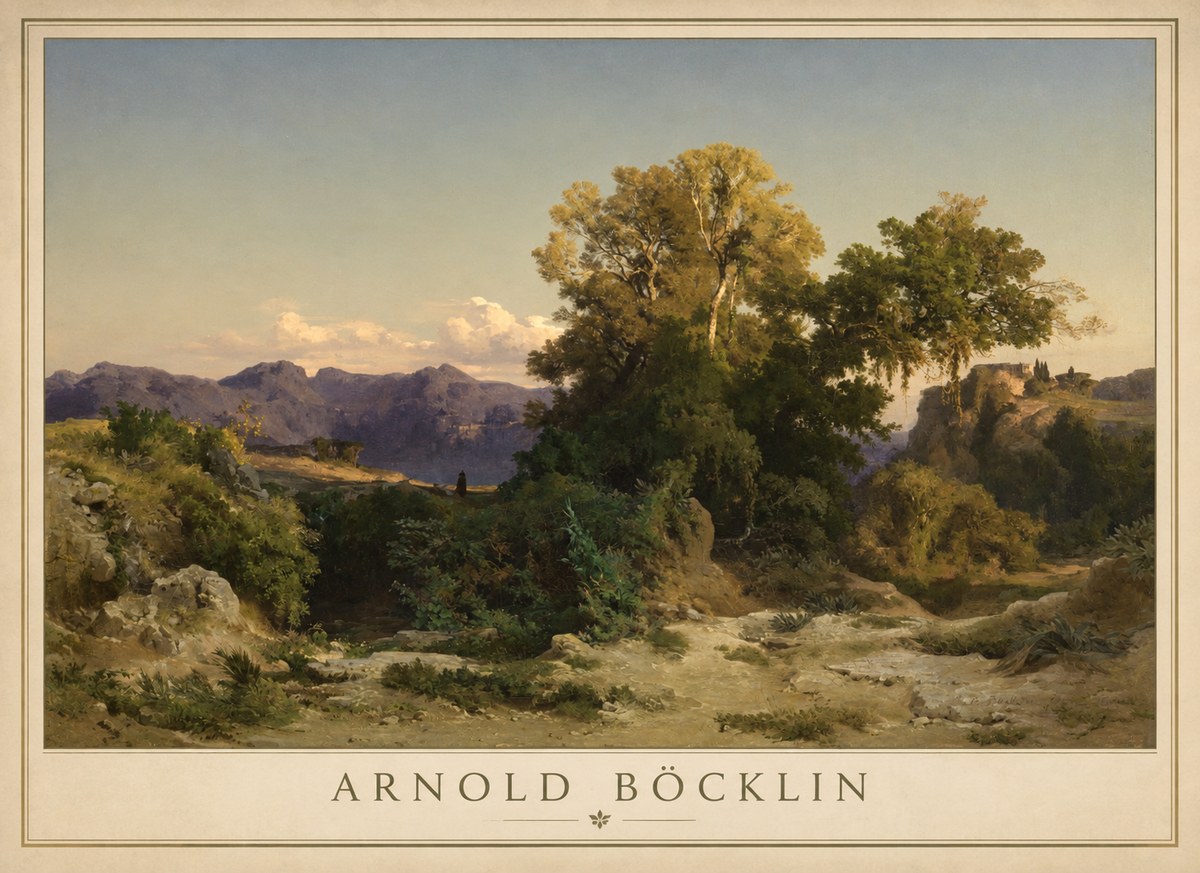 Arnold Böcklin Im Albanergebirge No4 - Poster