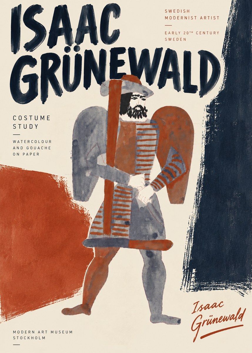 Isaac Grünewald Costume Study VII No5 - Poster