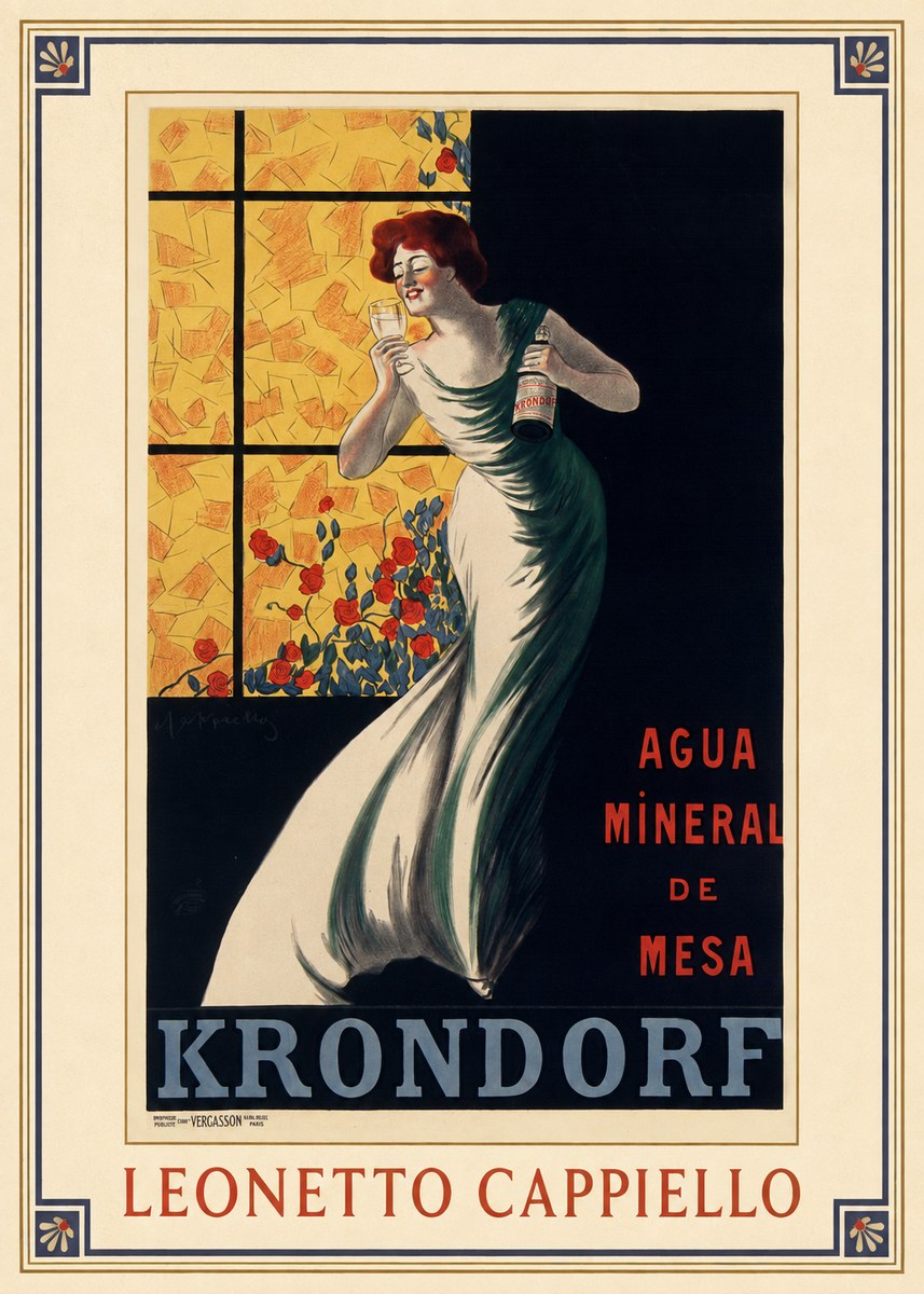 Leonetto Cappiello Agua Mineral De Mesa Krondorf No1 - Poster