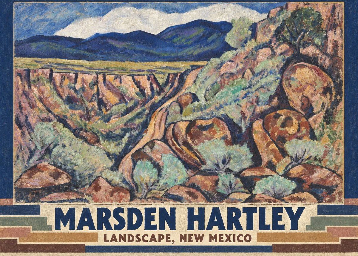 Marsden Hartley Landscape, New Mexico No3 - Poster