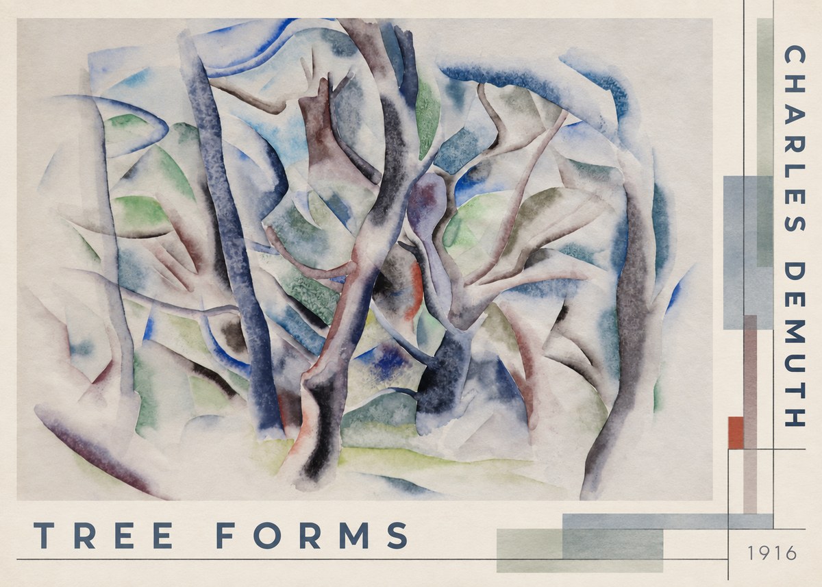 Charles Demuth Tree Forms No4 - Poster