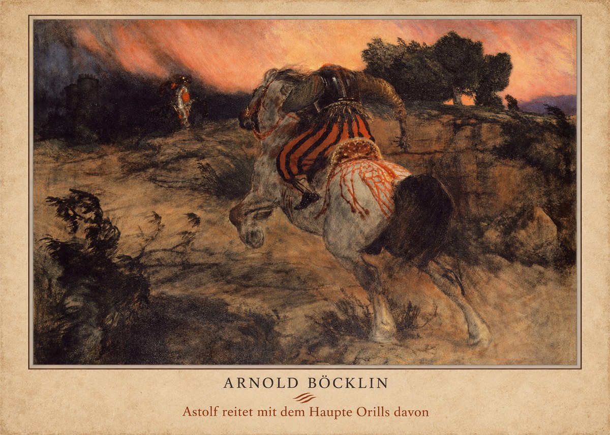 Arnold Böcklin Astolf Reitet Mit Dem Haupte Orills Davon No4 - Poster