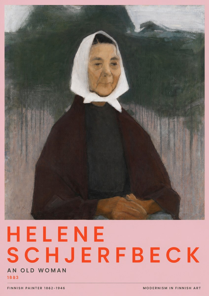 Helene Schjerfbeck An Old Woman No4 - Poster
