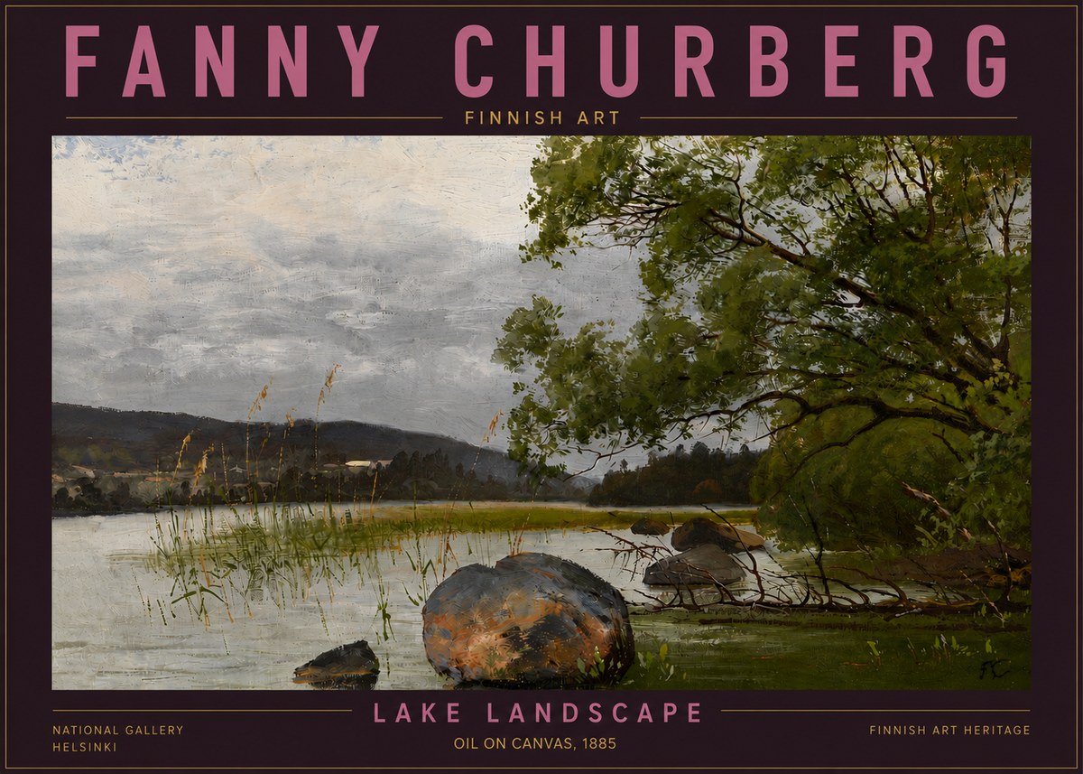 Fanny Churberg Lake Landscape No5 - Poster