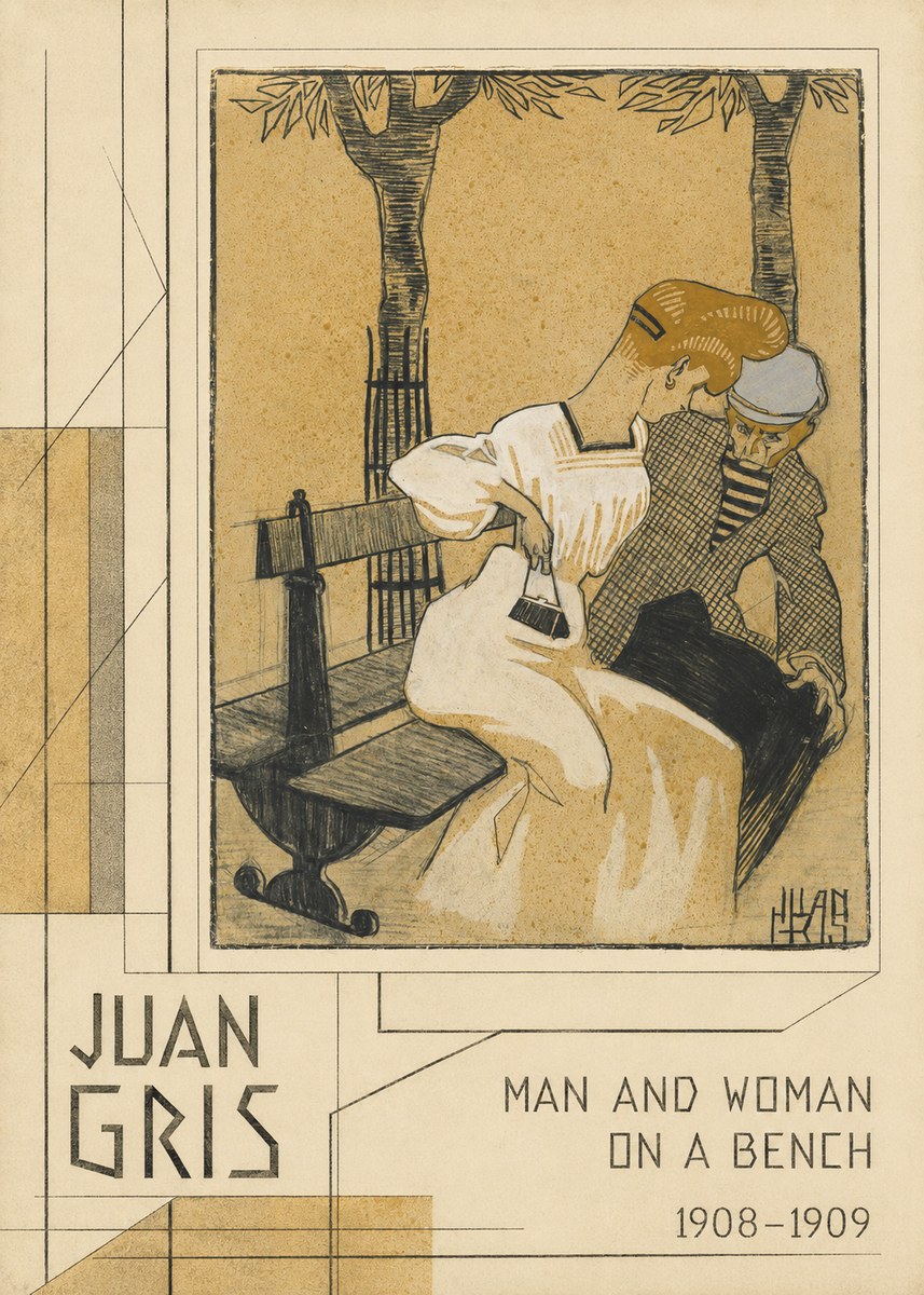Juan Gris Man and Woman on a Bench No2 - Poster